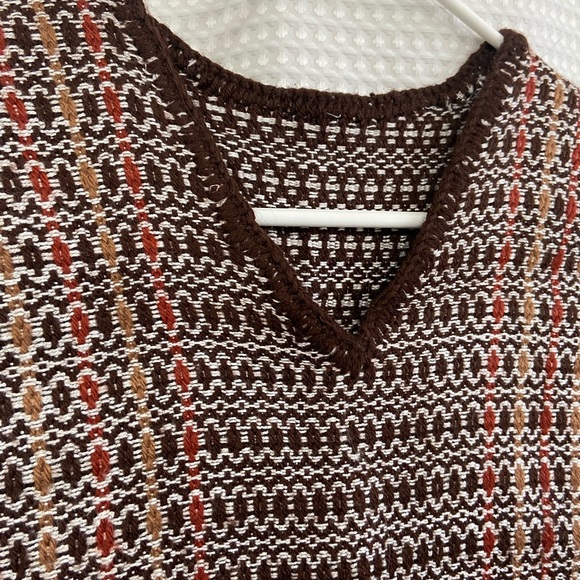 Thrifted Vintage Poncho Vest - Picture 2 of 4